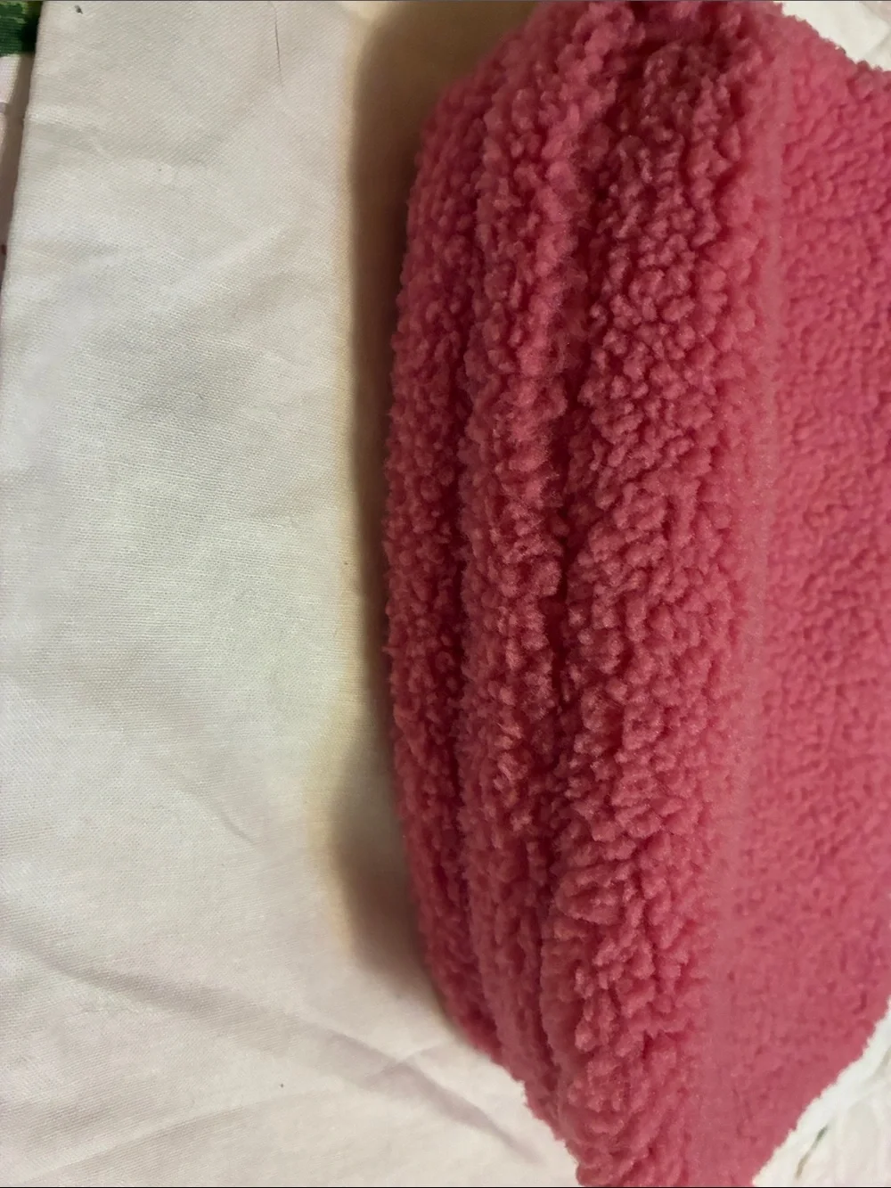 Sephora pink furry cosmetic bag new